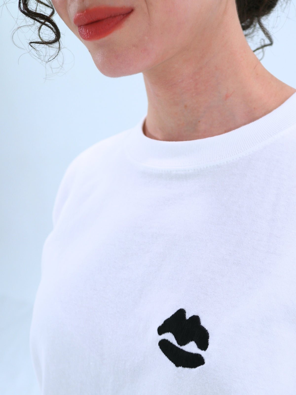 Lip Embroidered T-Shirt