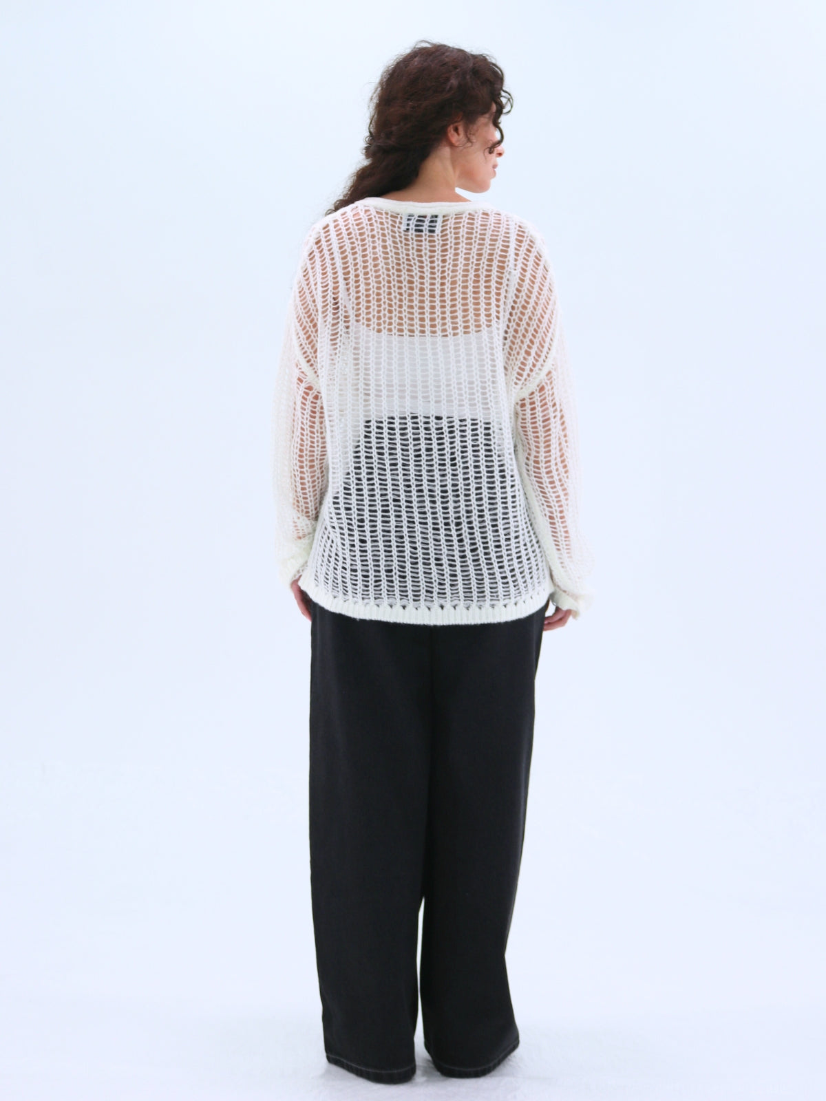 Low-Mesh Lip Cardigan