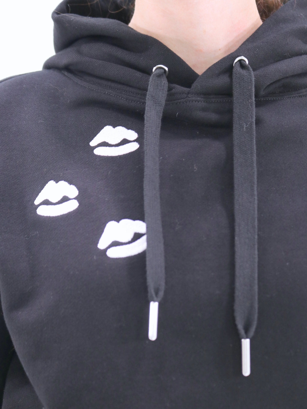 Lip Embroidered Sweat Hoodie