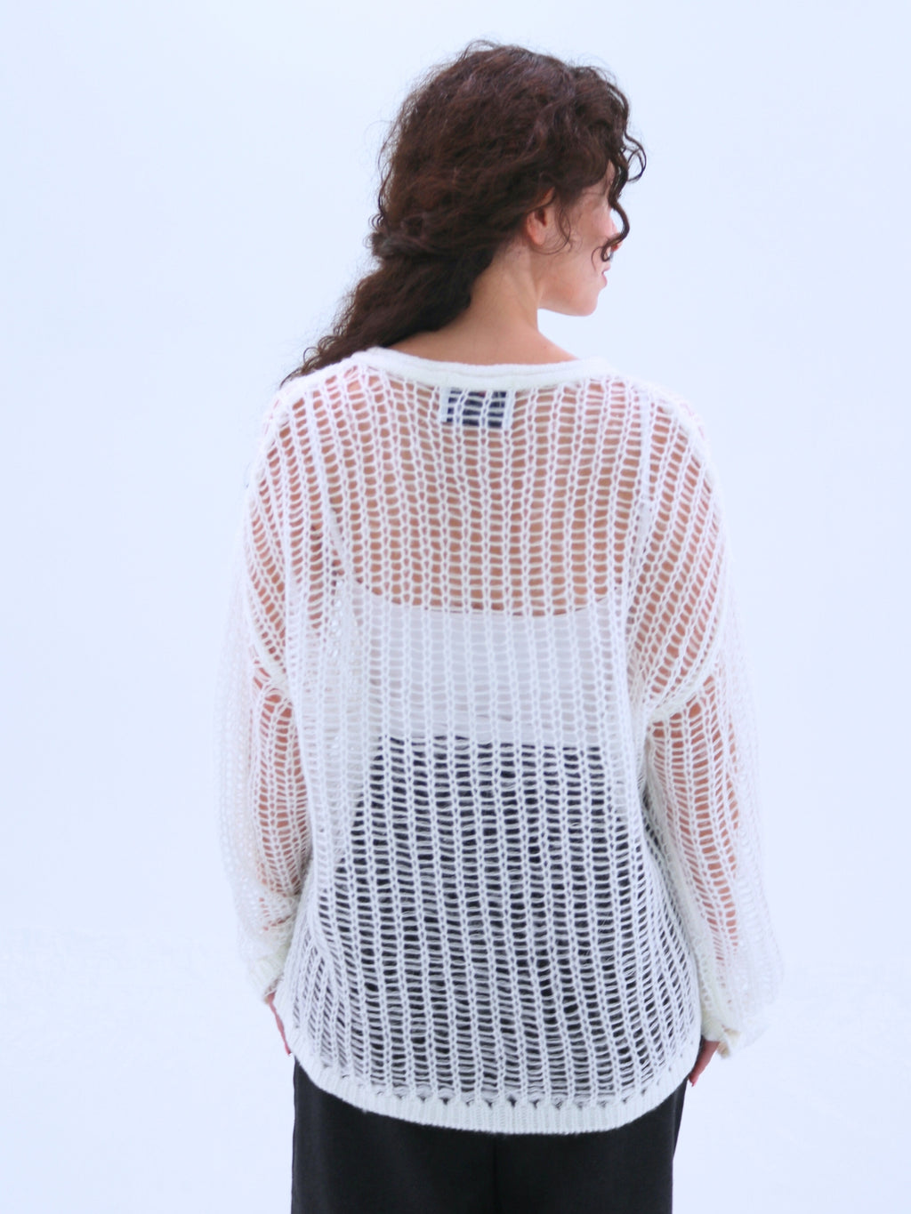Low-Mesh Lip Cardigan