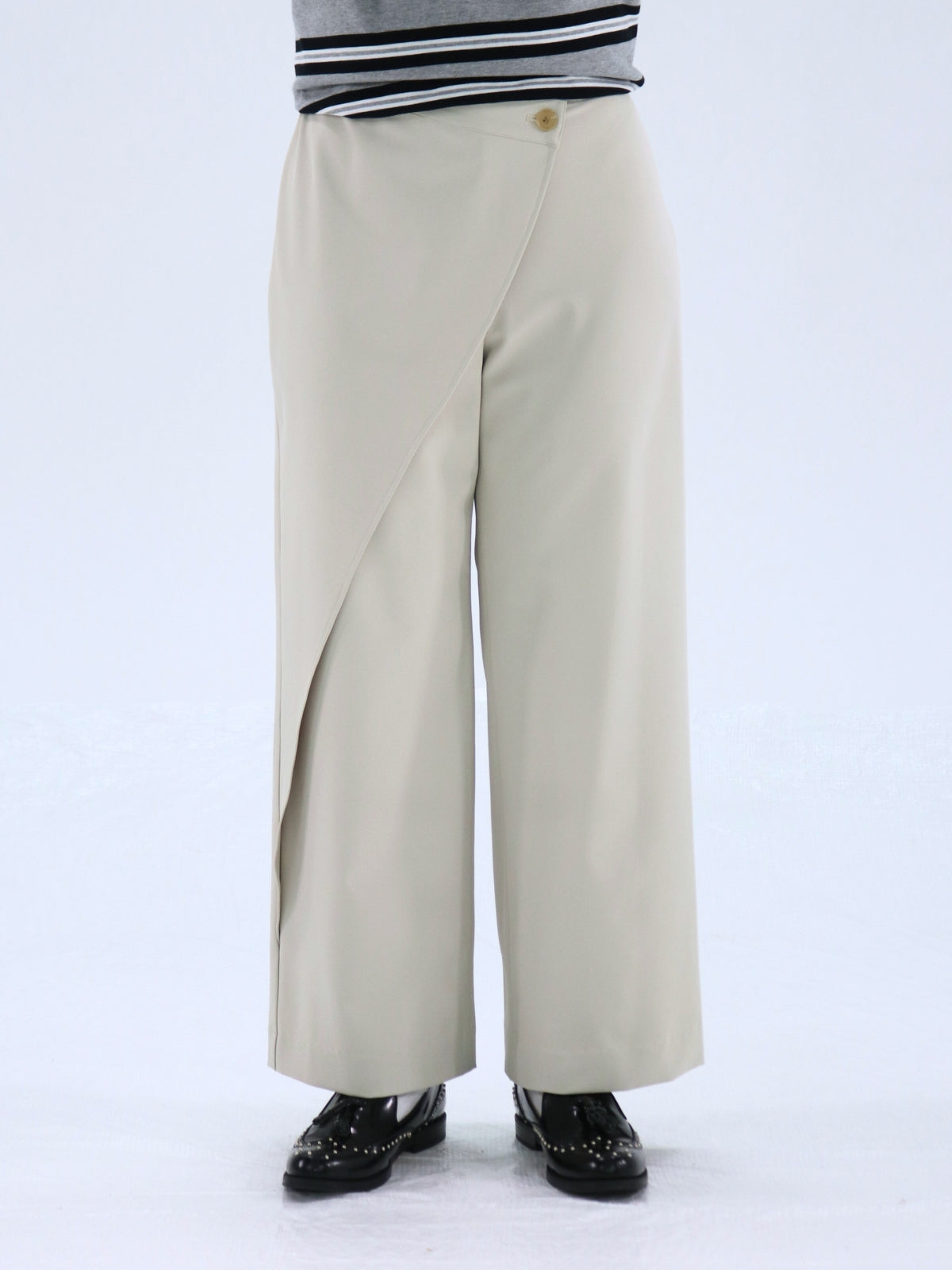 One-Side Wrap Slacks