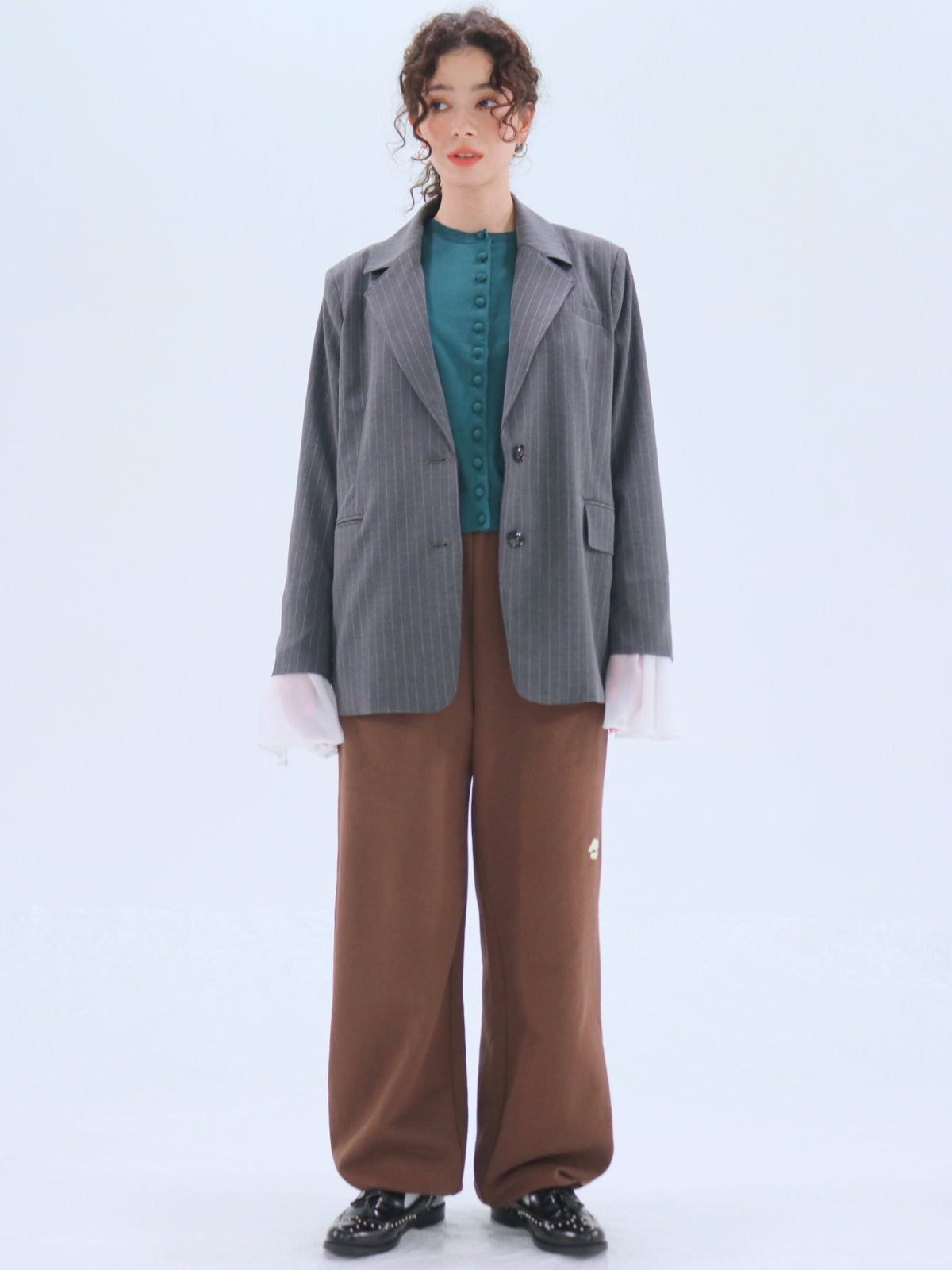 Chiffon Cuff Tailored Jacket