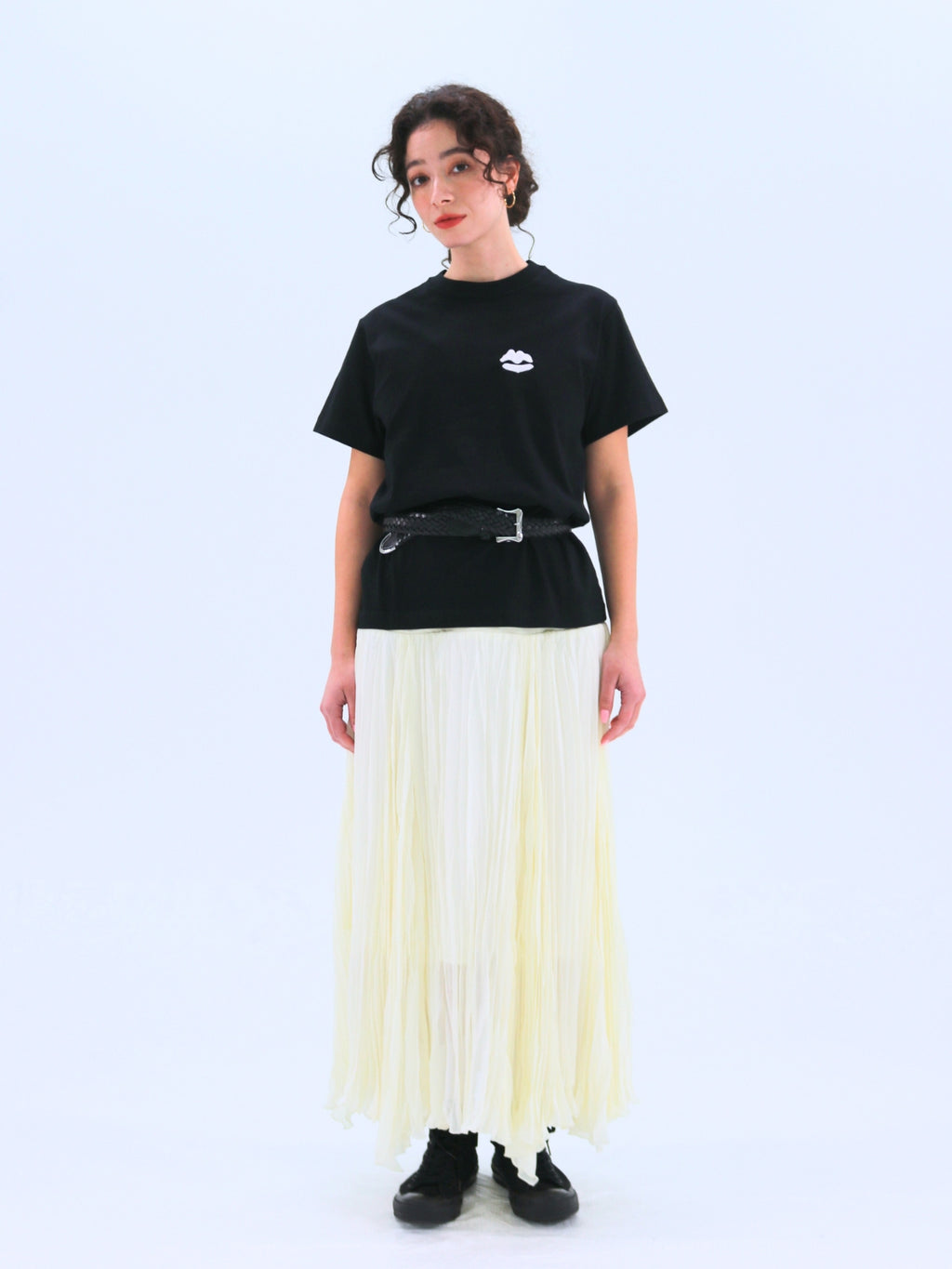 Lip Embroidered T-Shirt