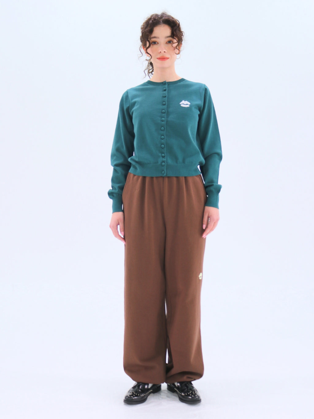 Lip Embroidered Sweatpants