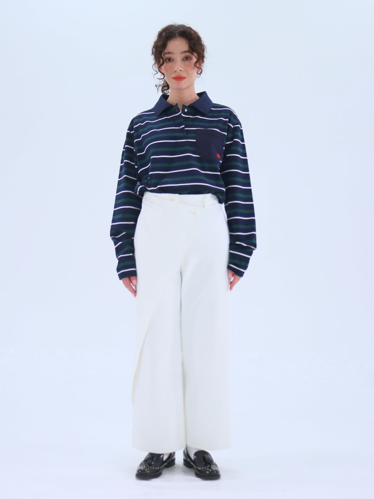 One-Side Wrap Slacks