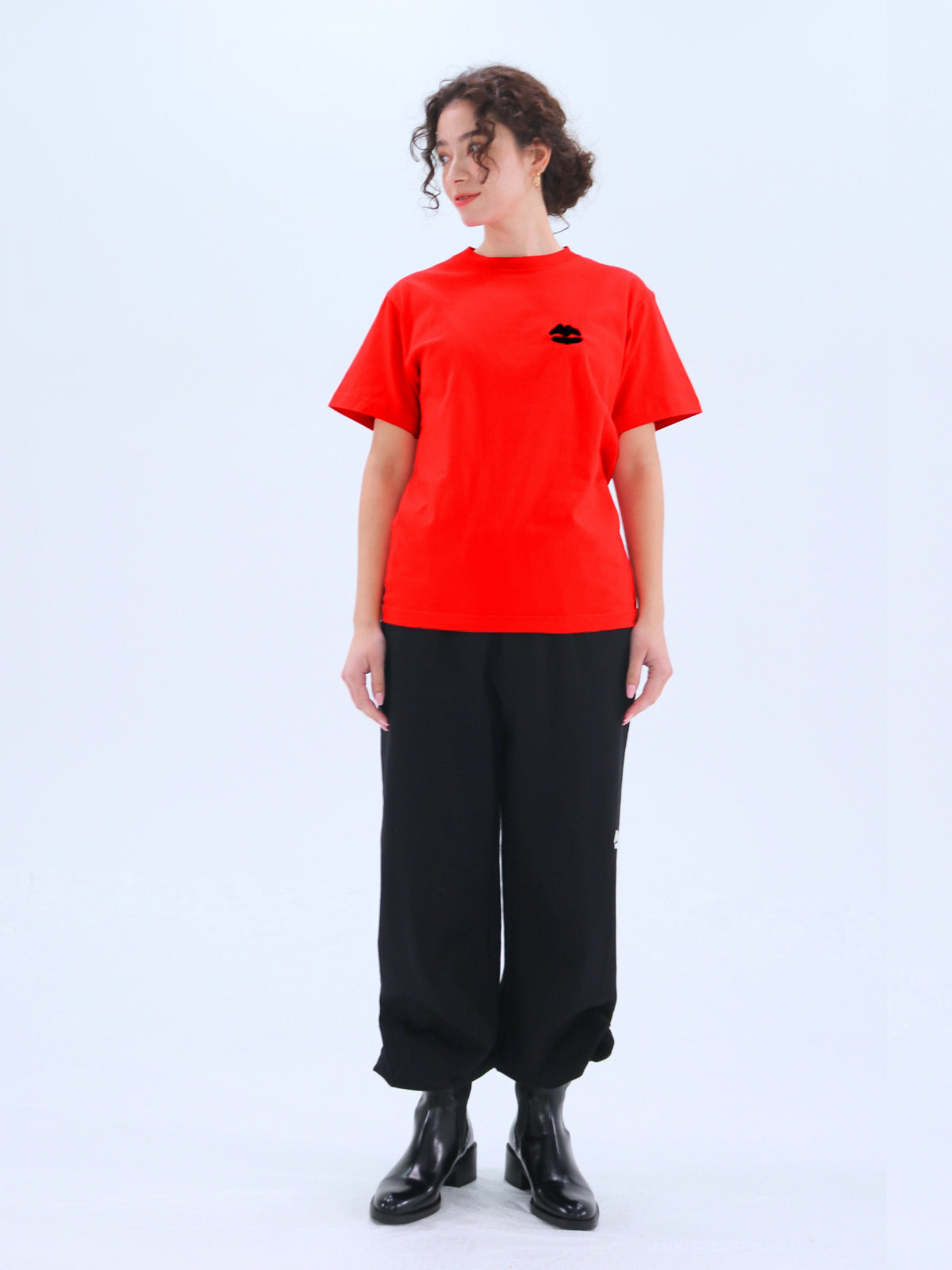 Lip Embroidered T-Shirt