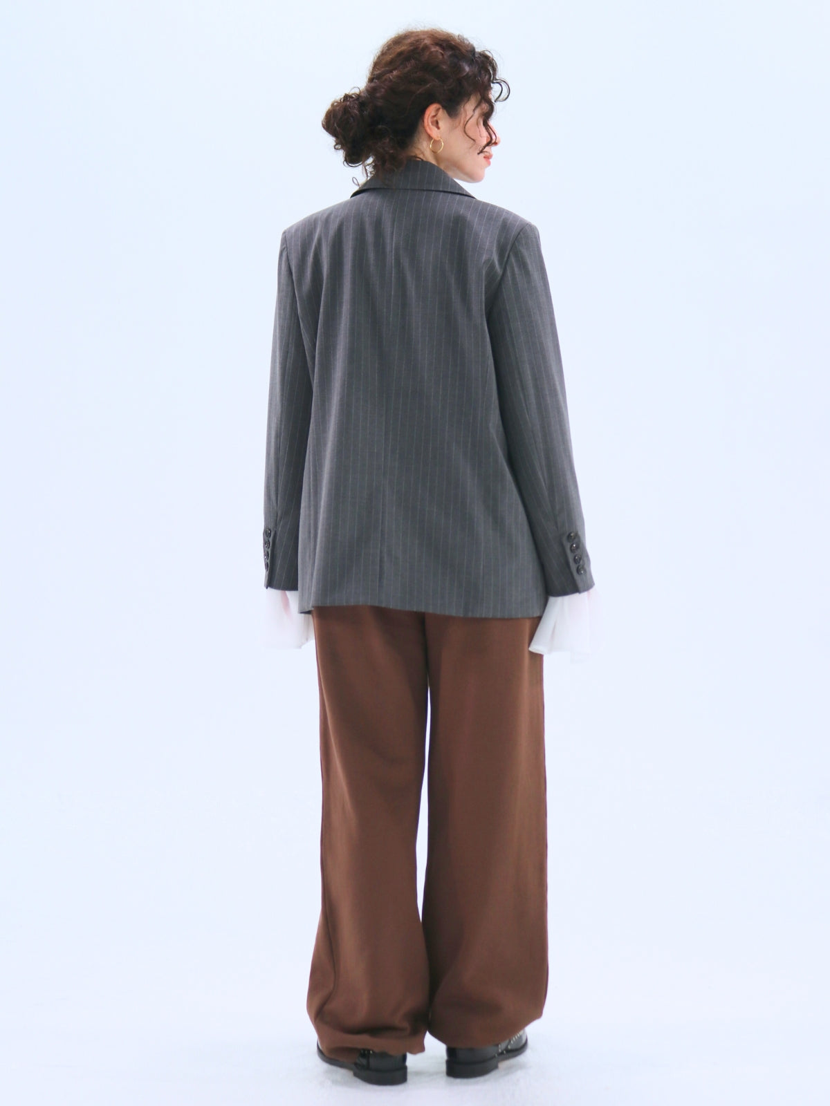 Chiffon Cuff Tailored Jacket