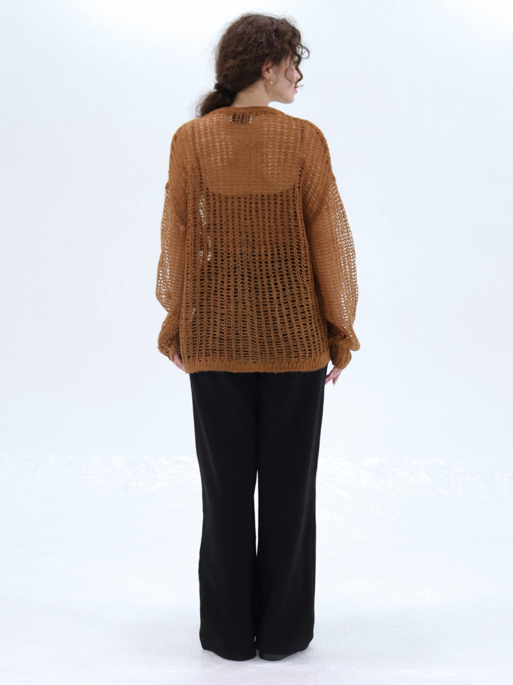 Low-Mesh Lip Cardigan