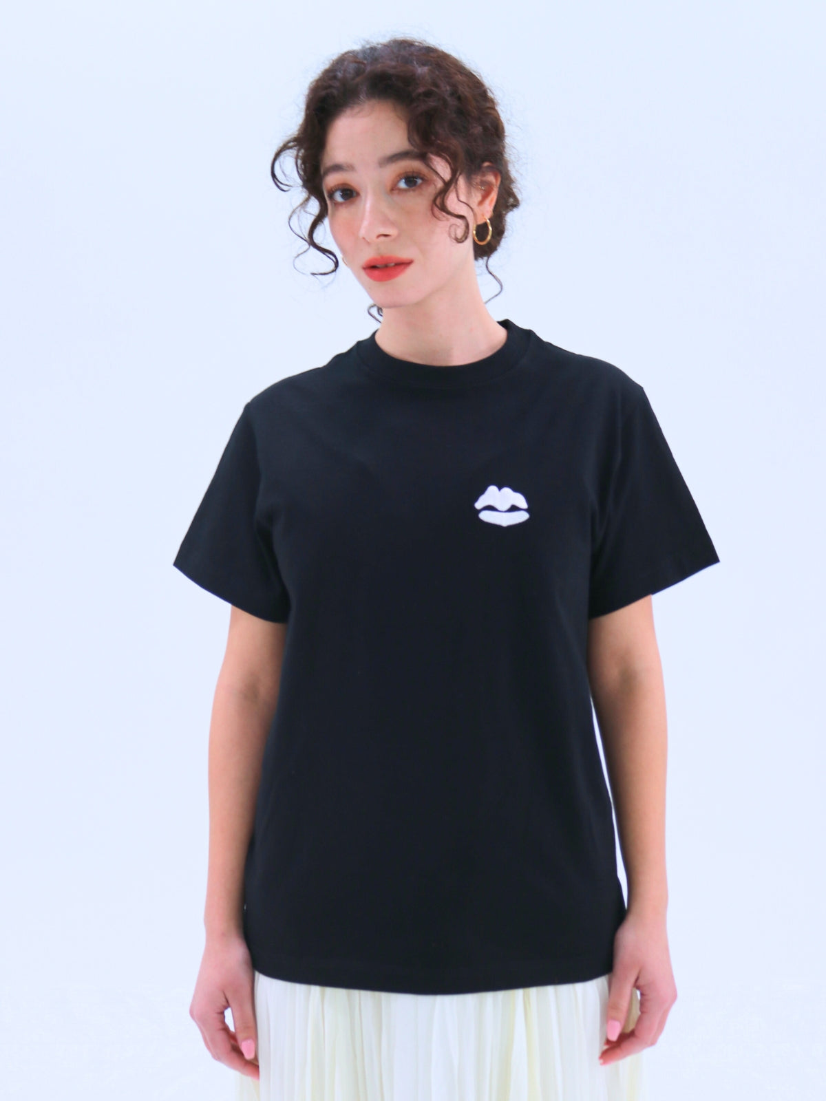 Lip Embroidered T-Shirt