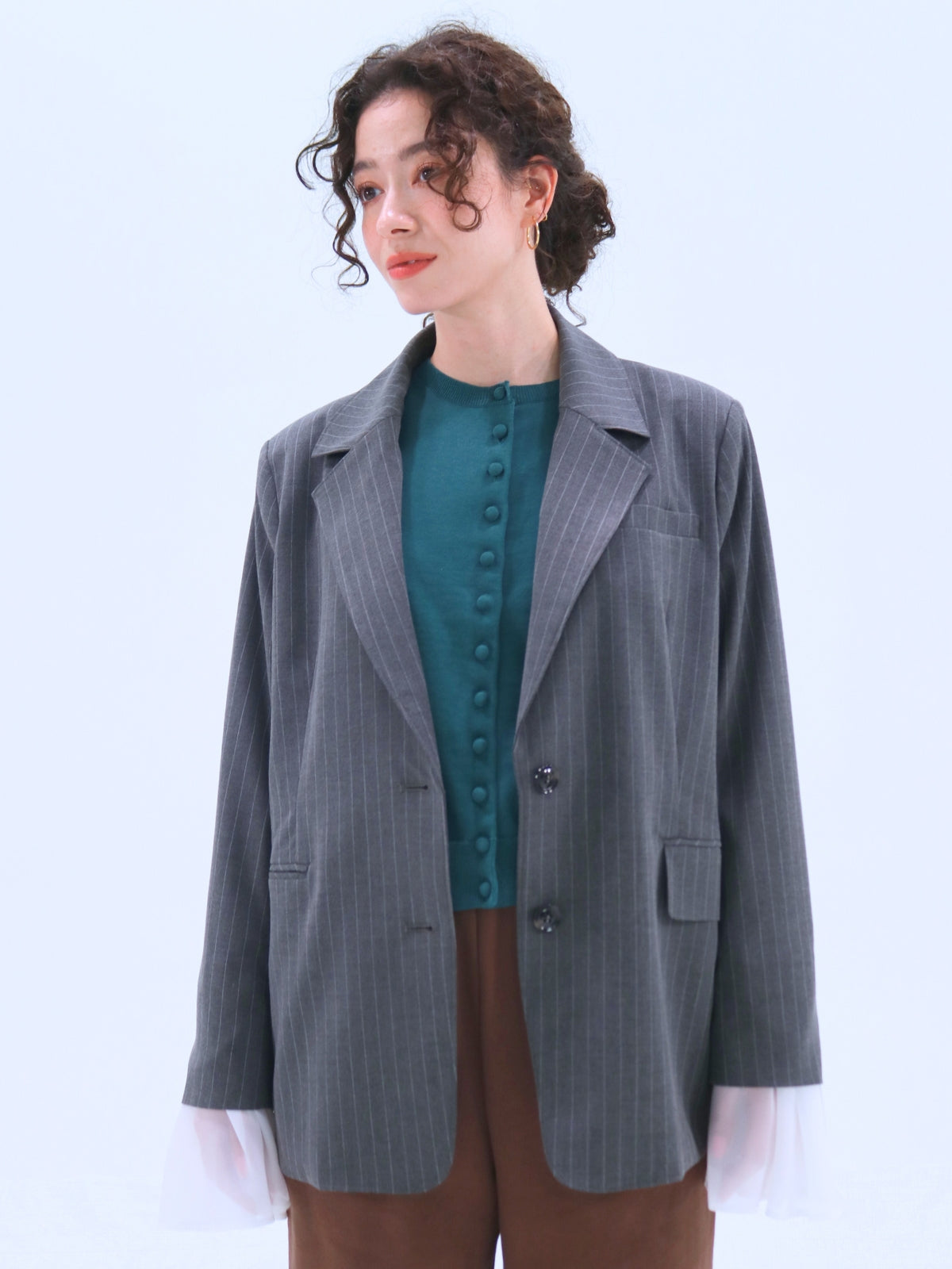 Chiffon Cuff Tailored Jacket – mayumilee