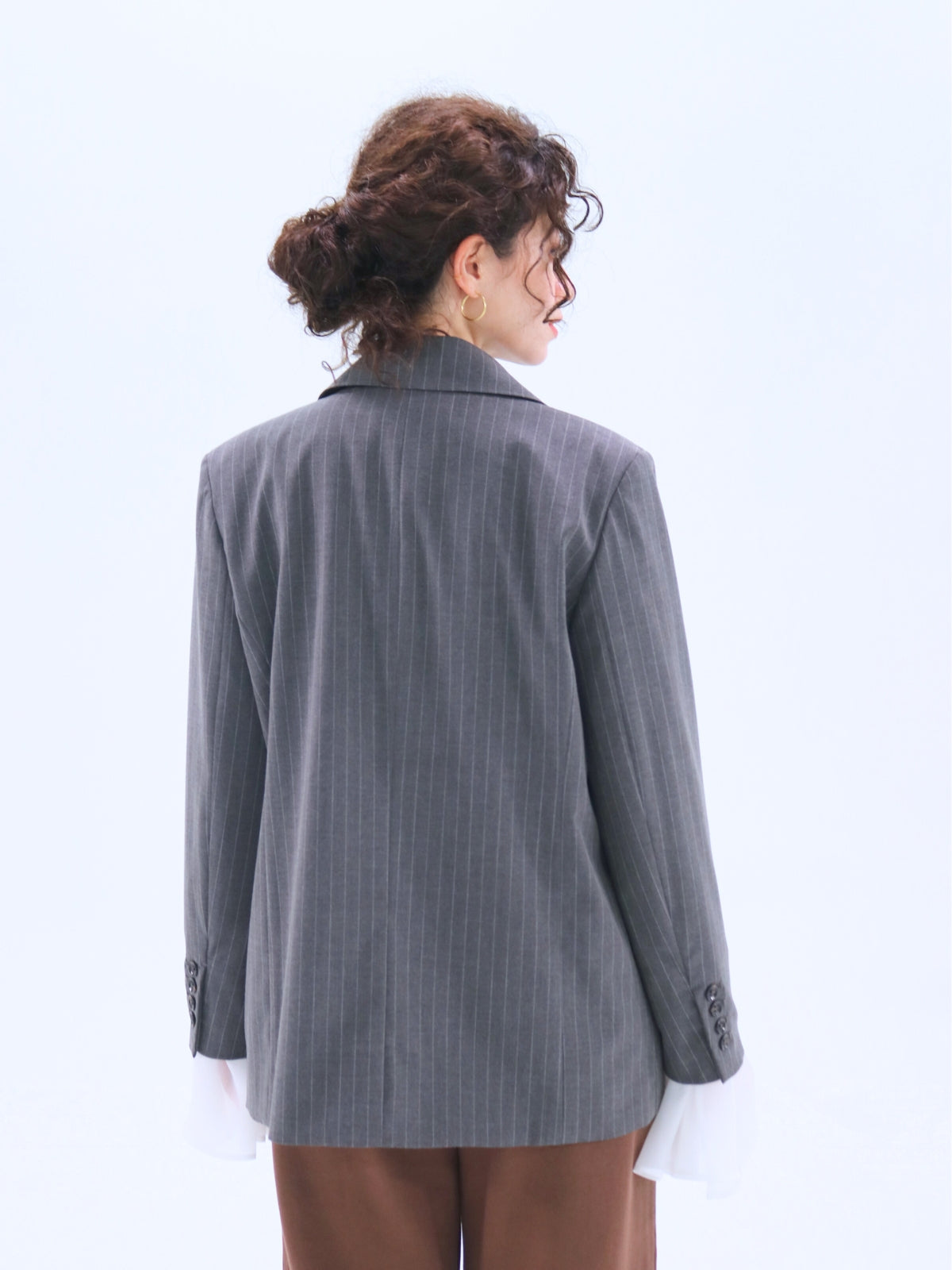 Chiffon Cuff Tailored Jacket
