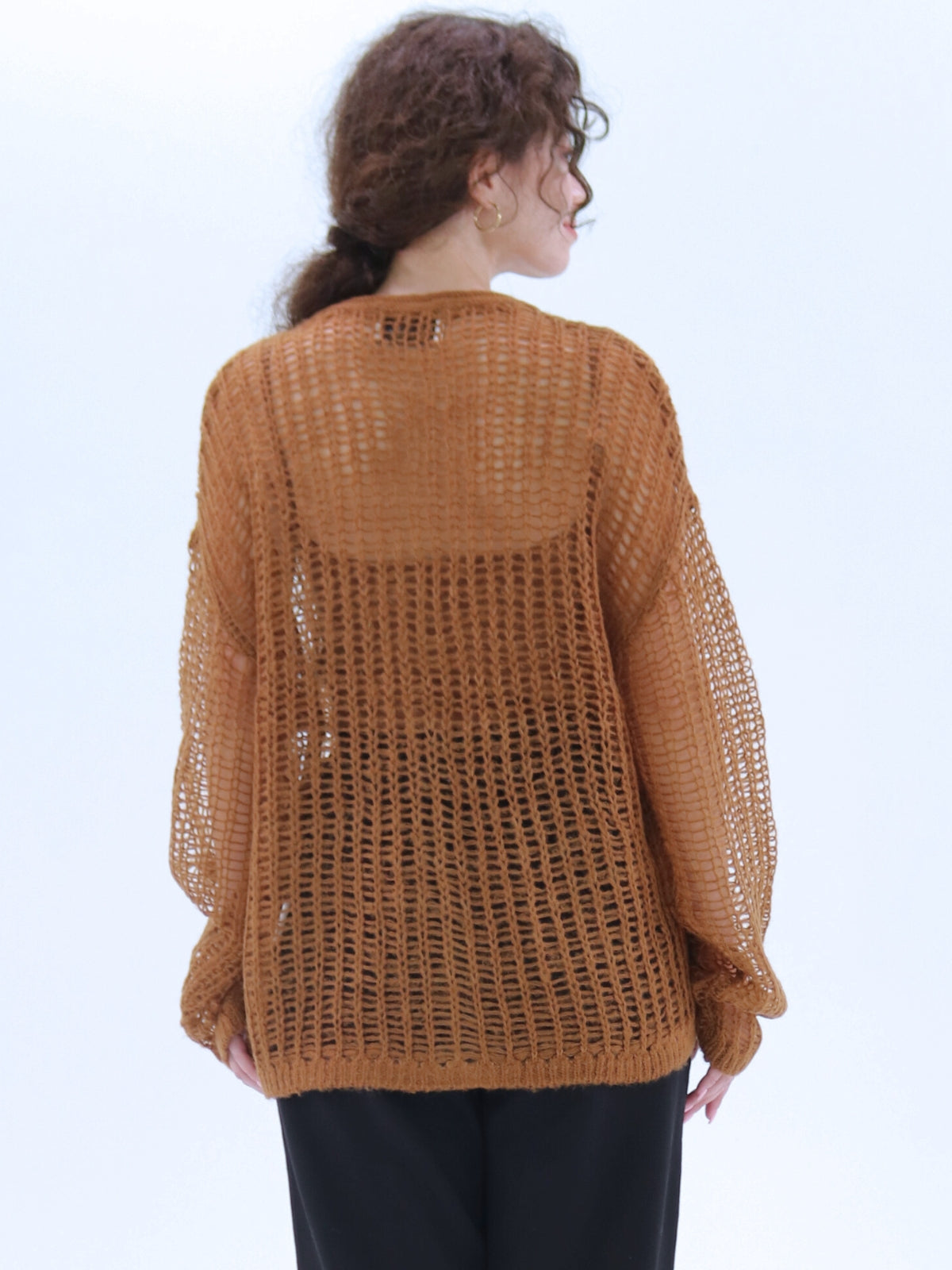 Low-Mesh Lip Cardigan