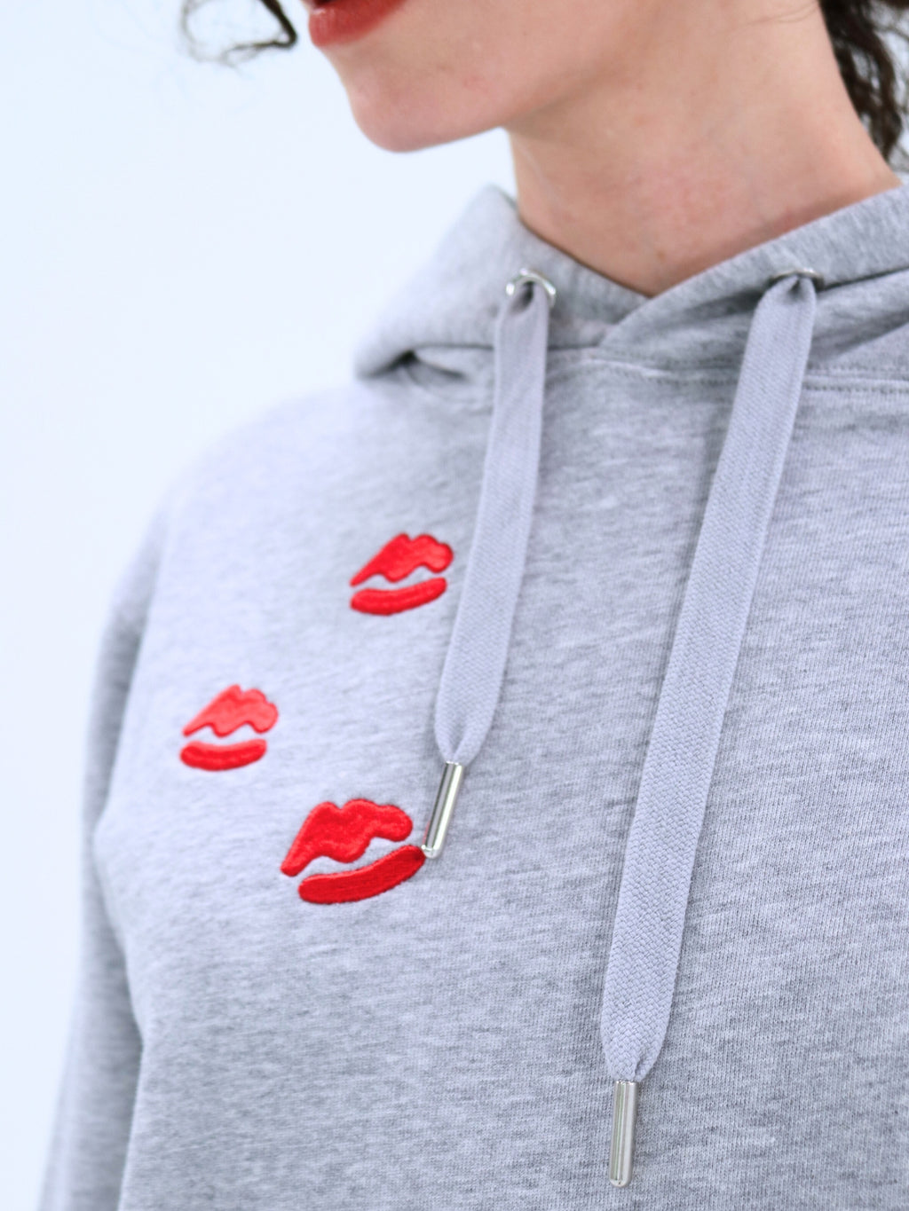 Lip Embroidered Sweat Hoodie
