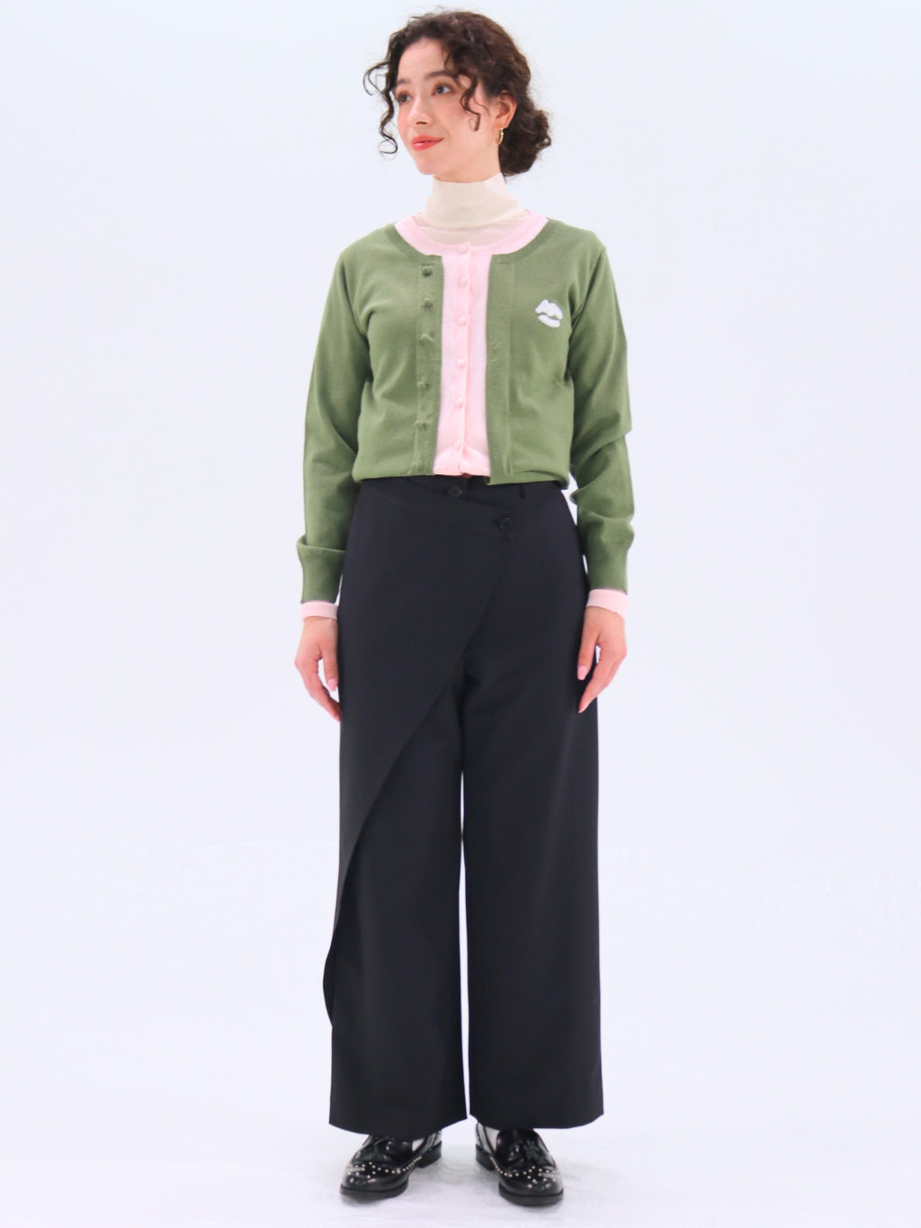 One-Side Wrap Slacks