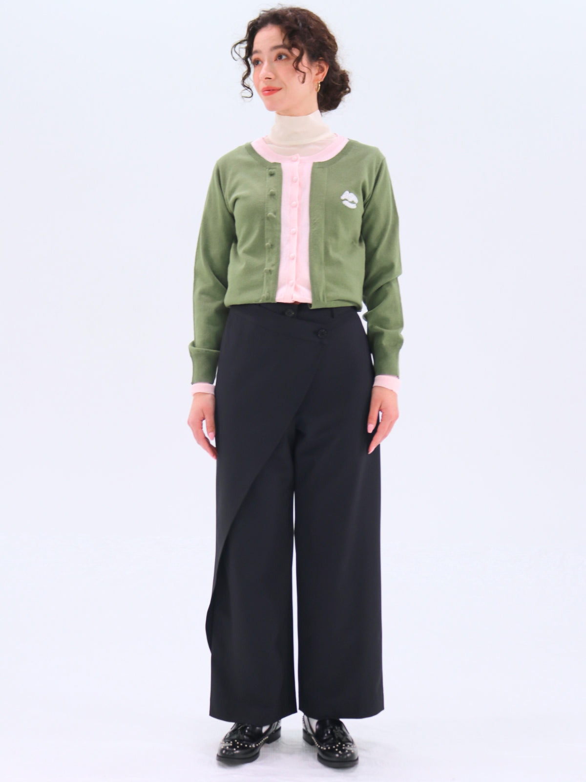 One-Side Wrap Slacks