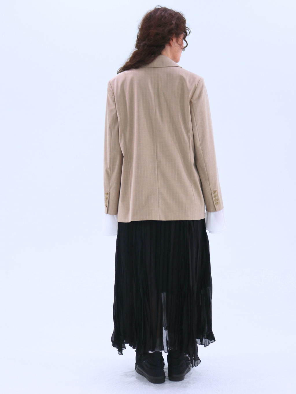Chiffon Cuff Tailored Jacket