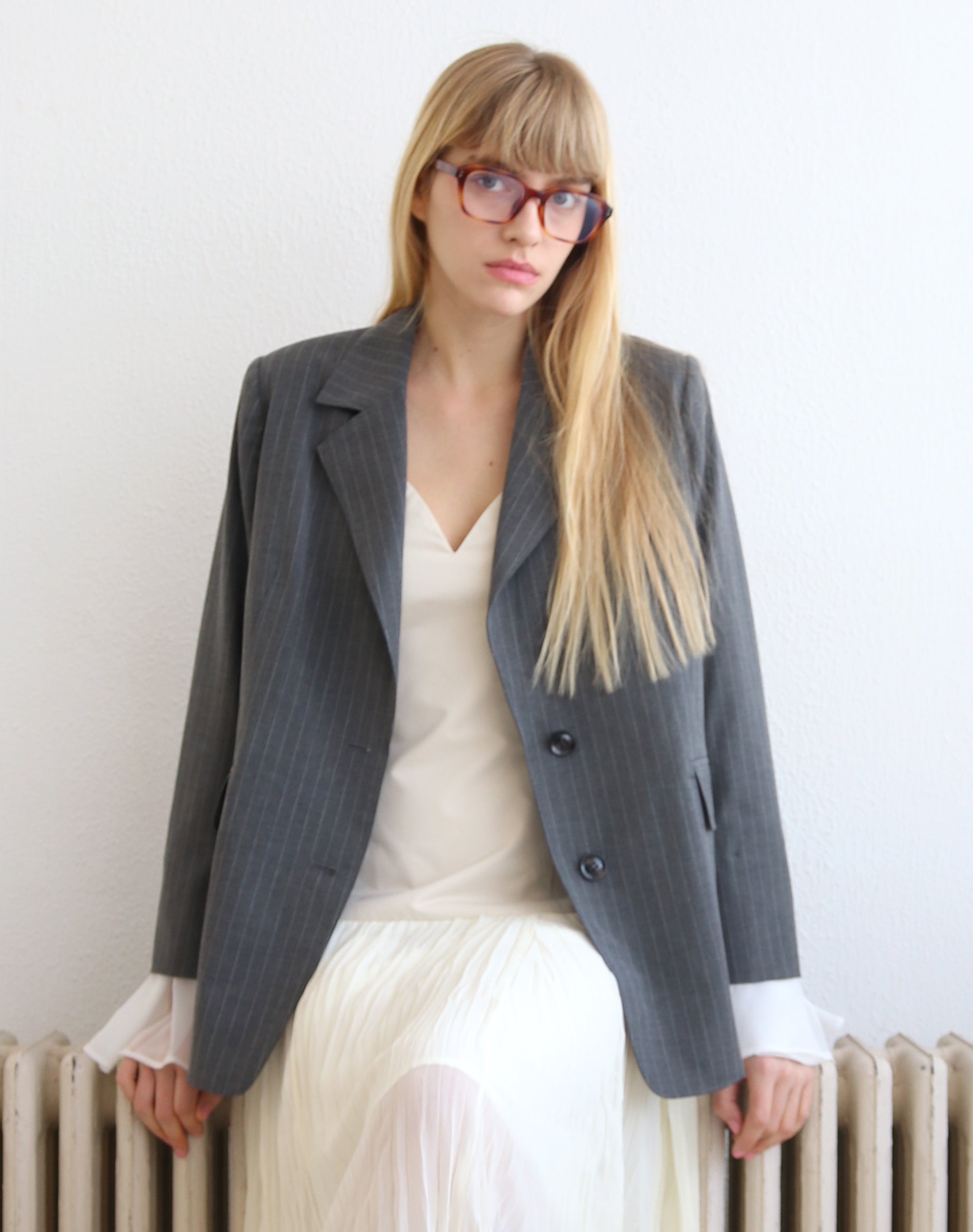 Chiffon Cuff Tailored Jacket